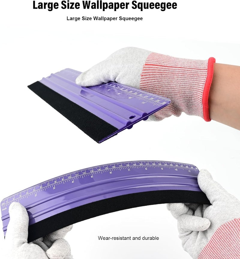 Ehdis Wallpaper Smoothing Tool Kit Wallpaper Smoothing Brush Large Wallpaper Squeegee for Applying Peel and Stick Wallpaper, Vinyl Backsplash Tile,Smoothing Wallcovering - Image 4